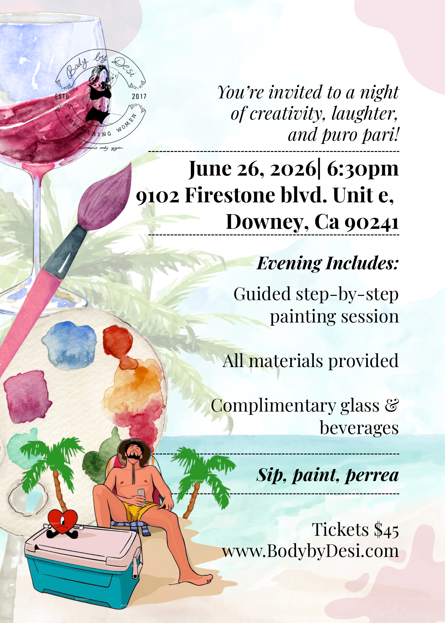 Sip, paint & perrea