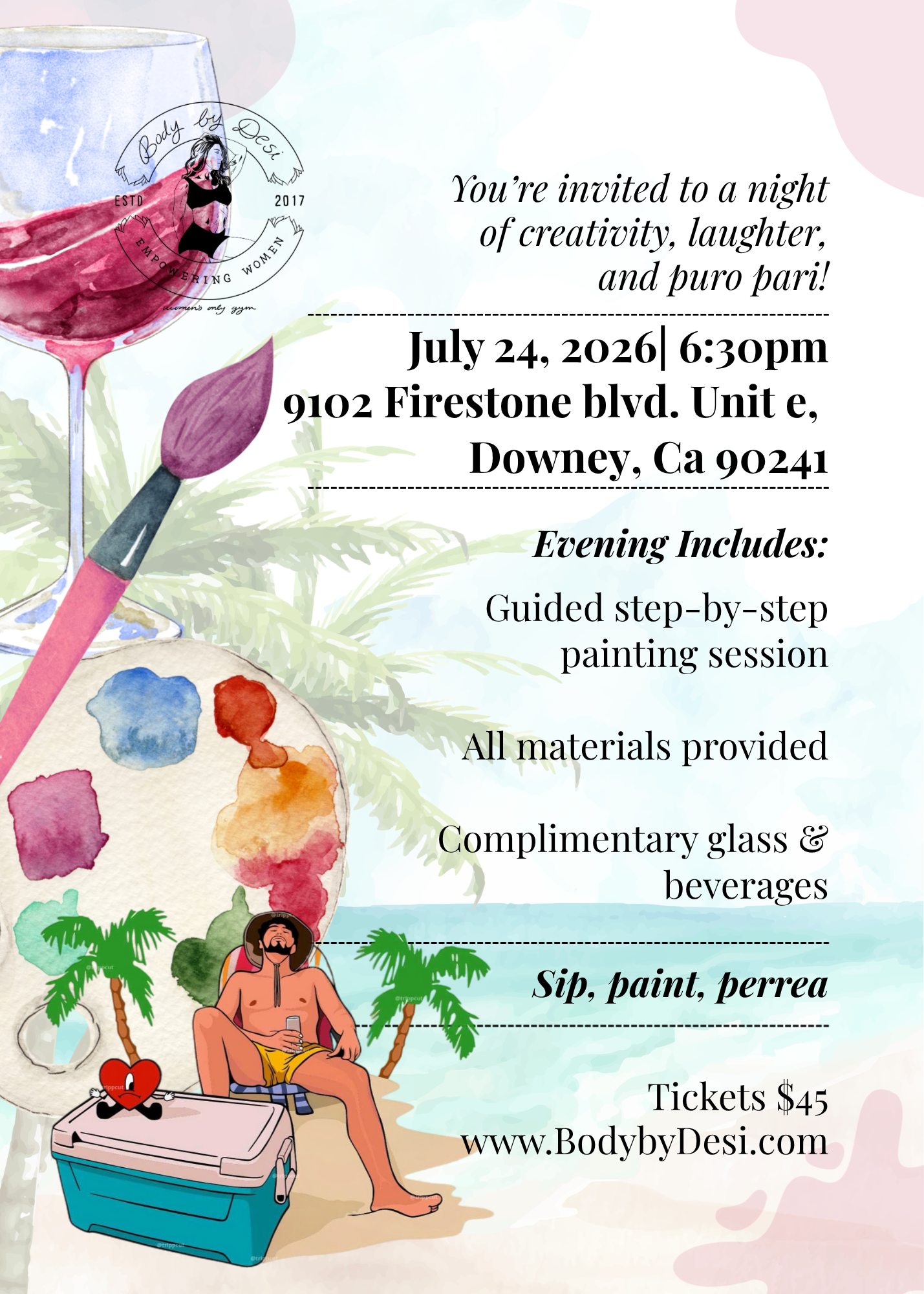Sip, paint & perrea