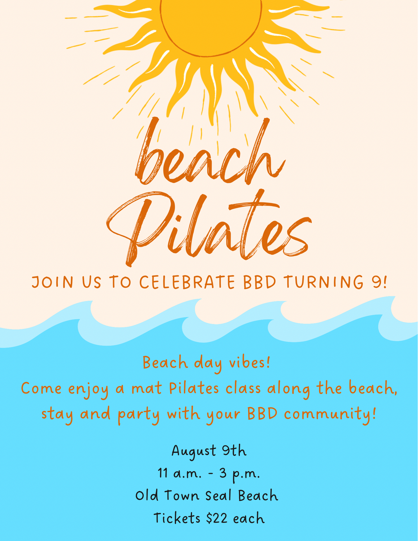BBD beach Pilates & beach day