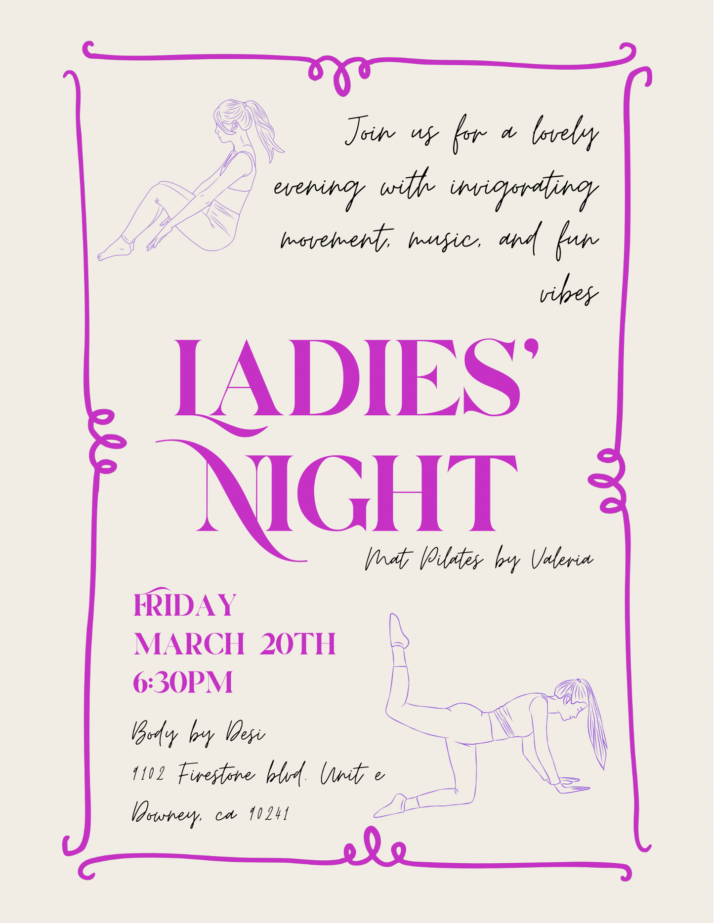 Ladies night: Pilates edition